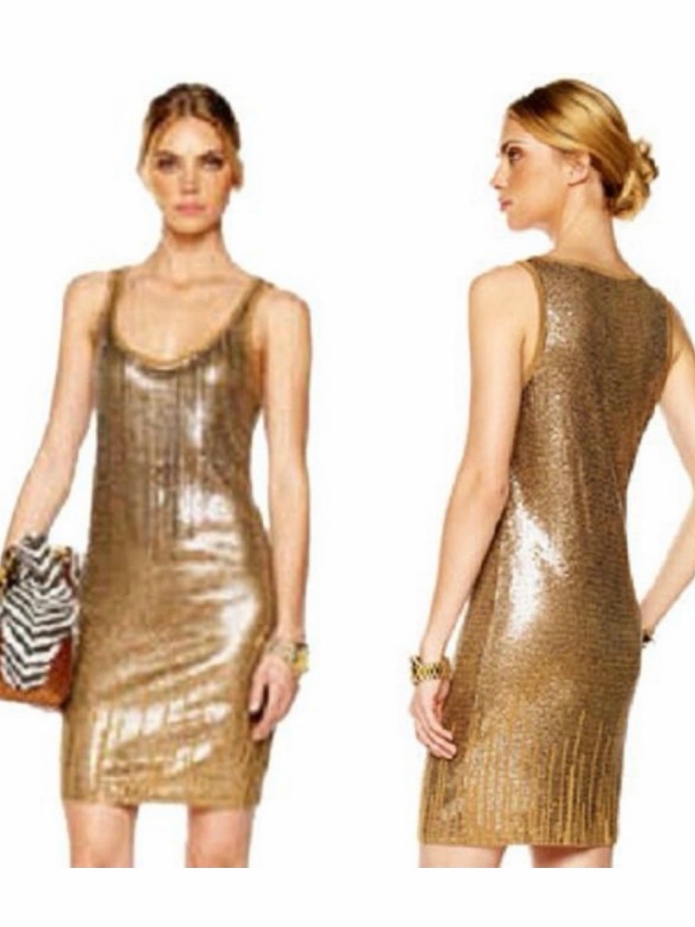 Michael Kors Gold Sequin Tank Dress